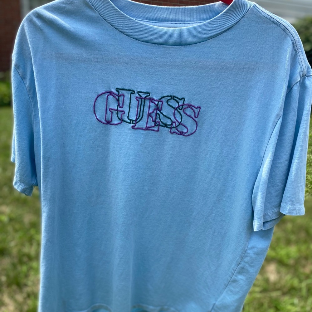 Guess Men’s Blue Short Sleeve Shirt